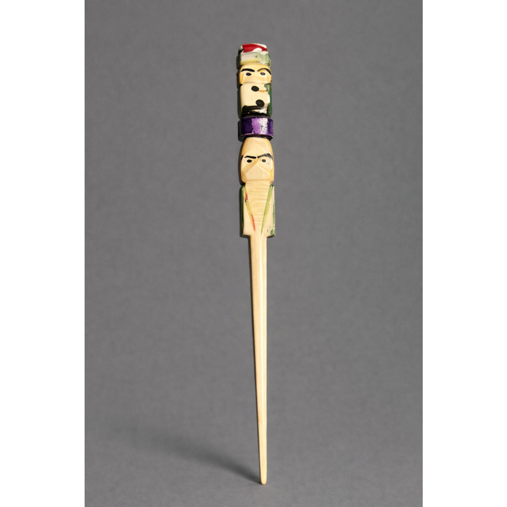 Vtg Waterton National Park Canada Carved Painted Totem Cocktail Pick Souvenir